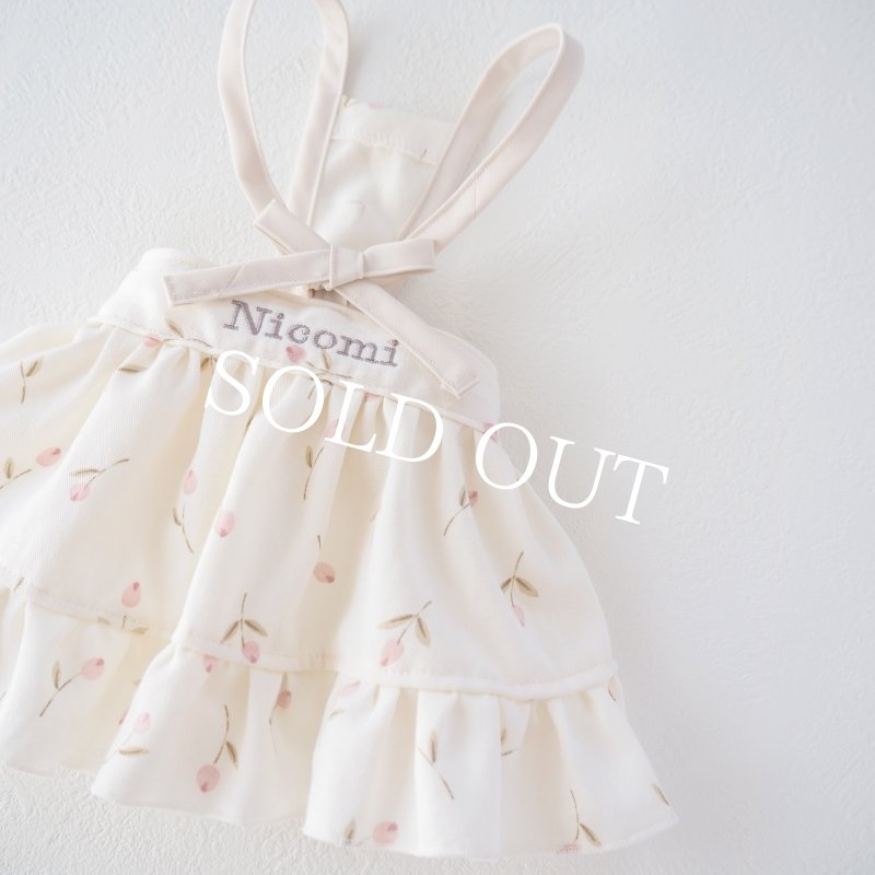 画像5: Flower danceバックリボンエプロンワンピース：pink tulip【名入れ無料】 (5)