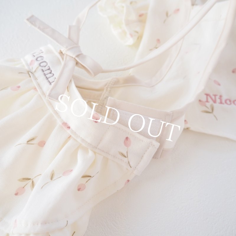 画像9: Flower danceバックリボンエプロンワンピース：pink tulip【名入れ無料】 (9)