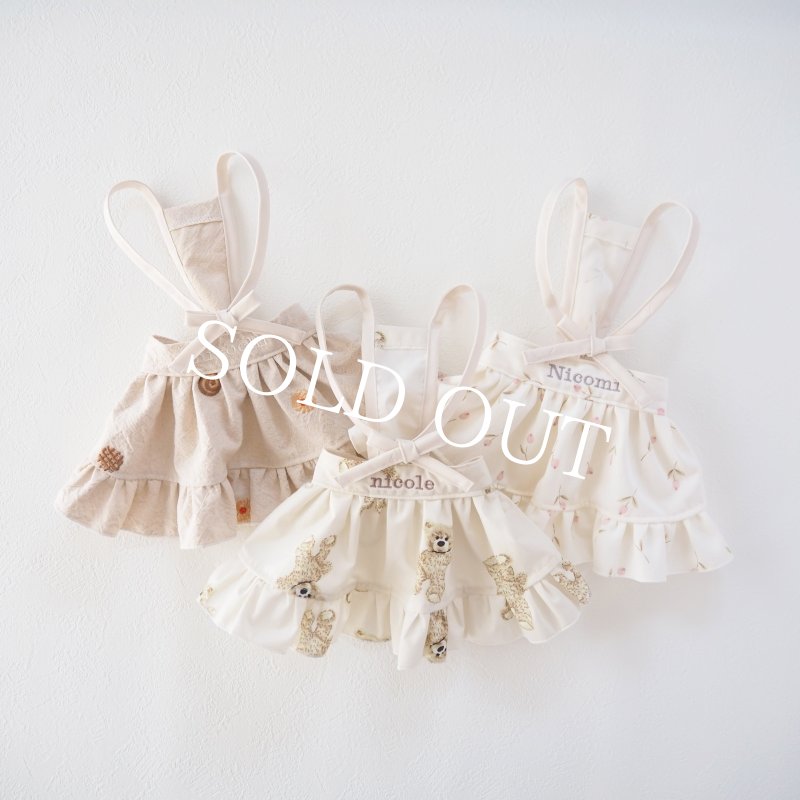 画像24: Flower danceバックリボンエプロンワンピース：pink tulip【名入れ無料】 (24)