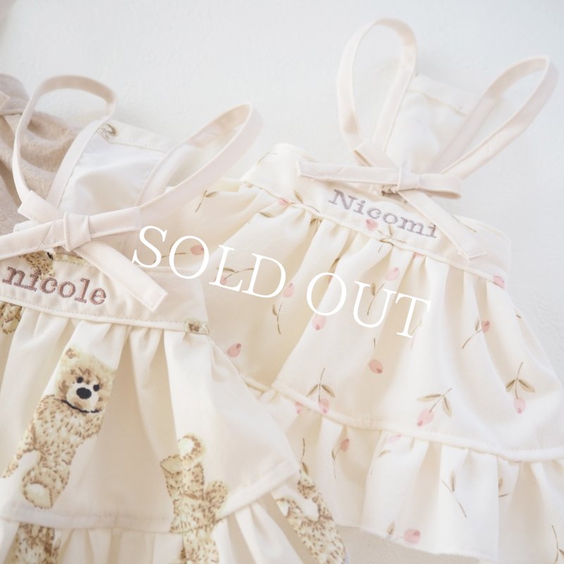 画像25: Flower danceバックリボンエプロンワンピース：pink tulip【名入れ無料】 (25)