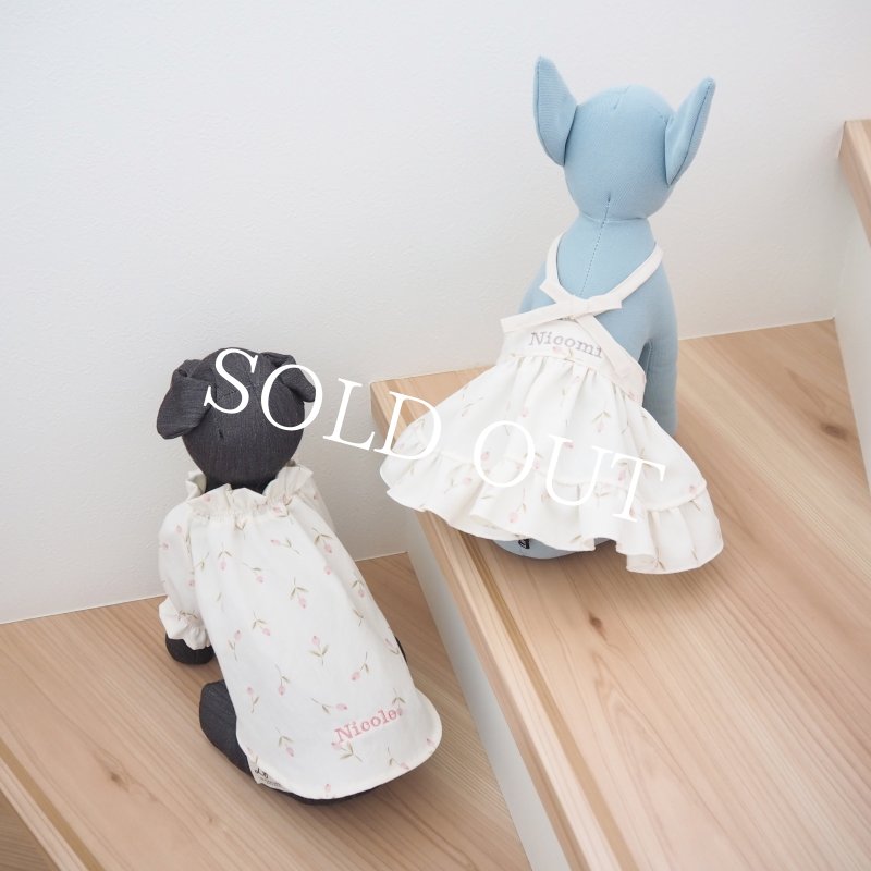 画像28: Flower danceバックリボンエプロンワンピース：pink tulip【名入れ無料】 (28)