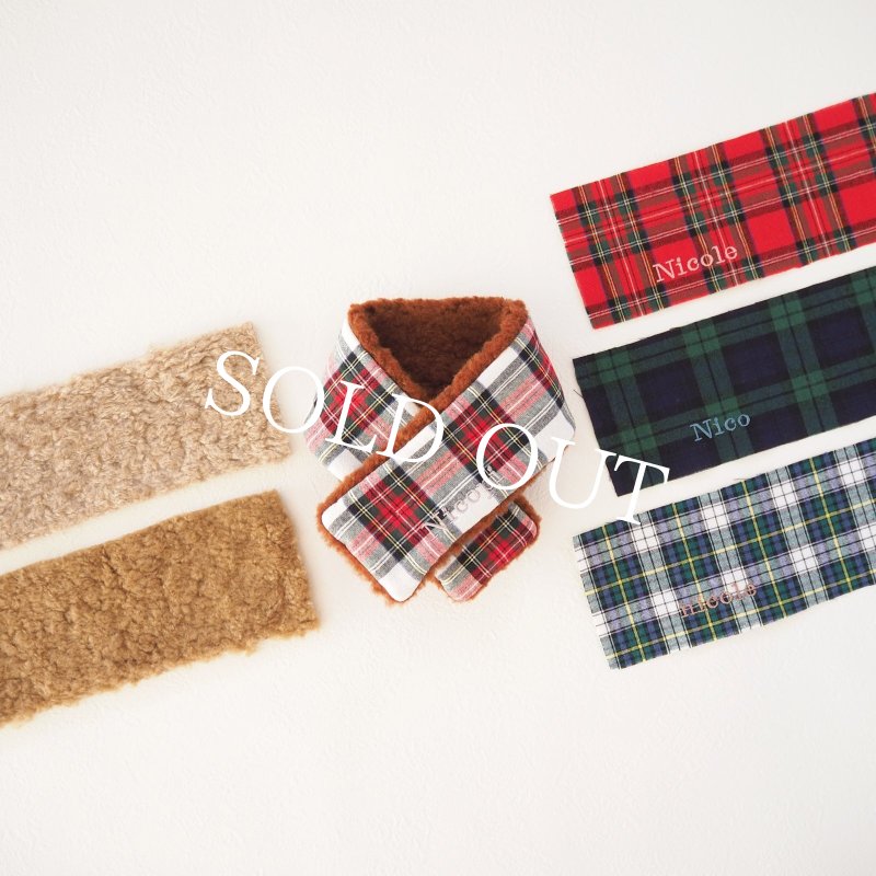 画像4: もこもこ×チェック：セレクトオーダーマフラー〈イタリア製スライバーボア〉【名入れ無料】 (4)