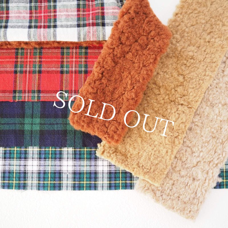 画像3: もこもこ×チェック：セレクトオーダーマフラー〈イタリア製スライバーボア〉【名入れ無料】 (3)