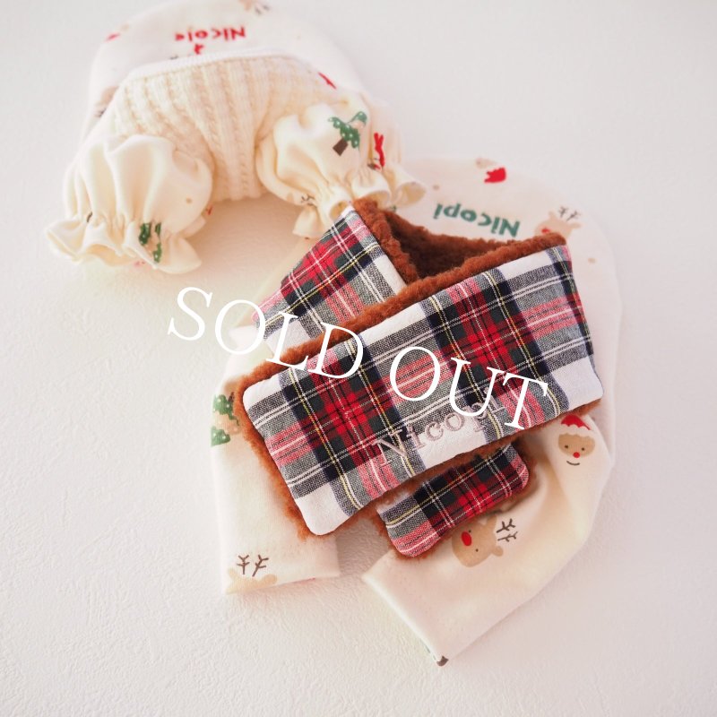 画像17: もこもこ×チェック：セレクトオーダーマフラー〈イタリア製スライバーボア〉【名入れ無料】 (17)