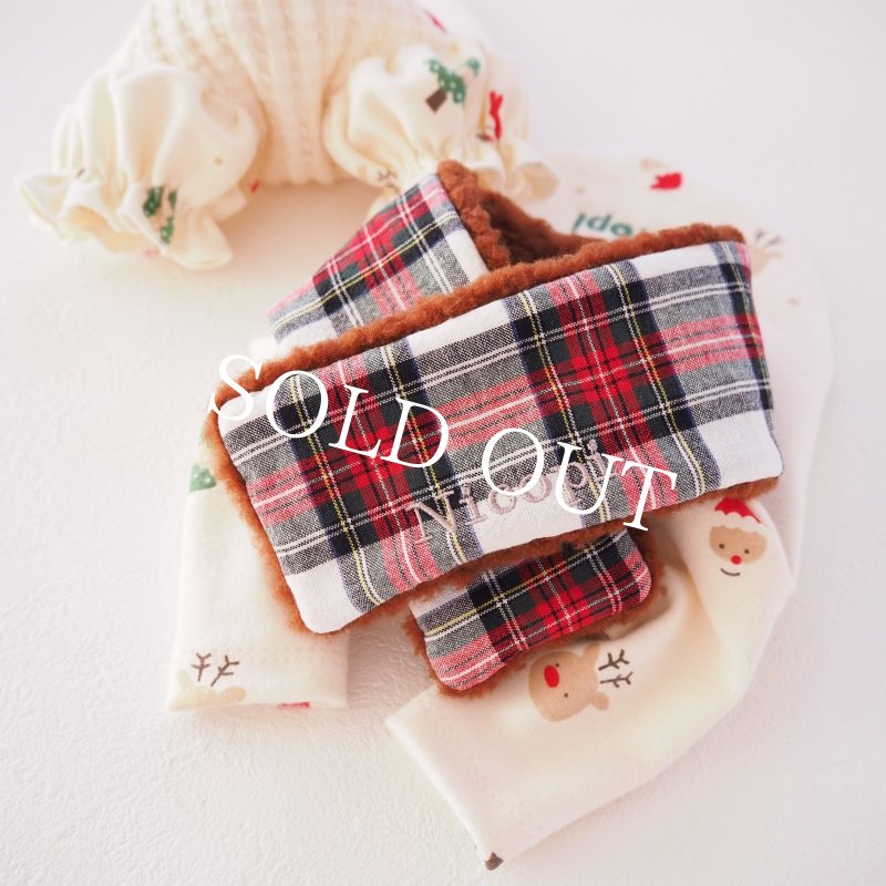 画像18: もこもこ×チェック：セレクトオーダーマフラー〈イタリア製スライバーボア〉【名入れ無料】 (18)