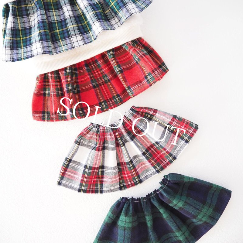 画像23: リボン刺繍：選べるチェックのファーワンピース：スノーホワイト【名入れ無料】 (23)