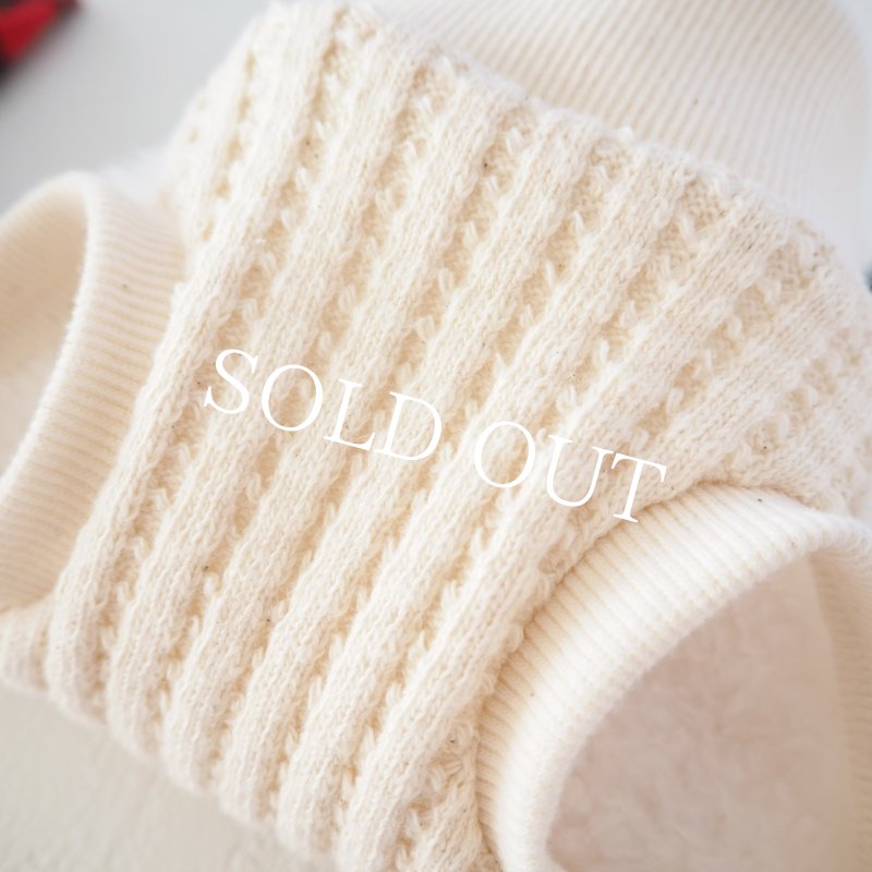 画像22: リボン刺繍：選べるチェックのファーワンピース：スノーホワイト【名入れ無料】 (22)