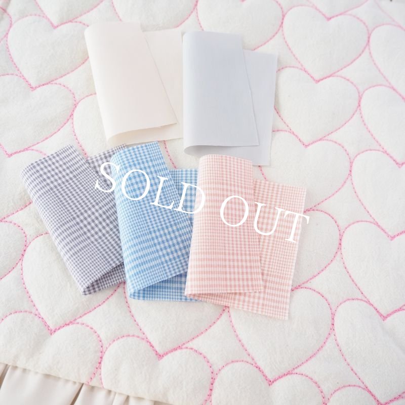 画像16: ハートステッチキルティングフリルマルチマット：PINK【名入れ無料】 (16)