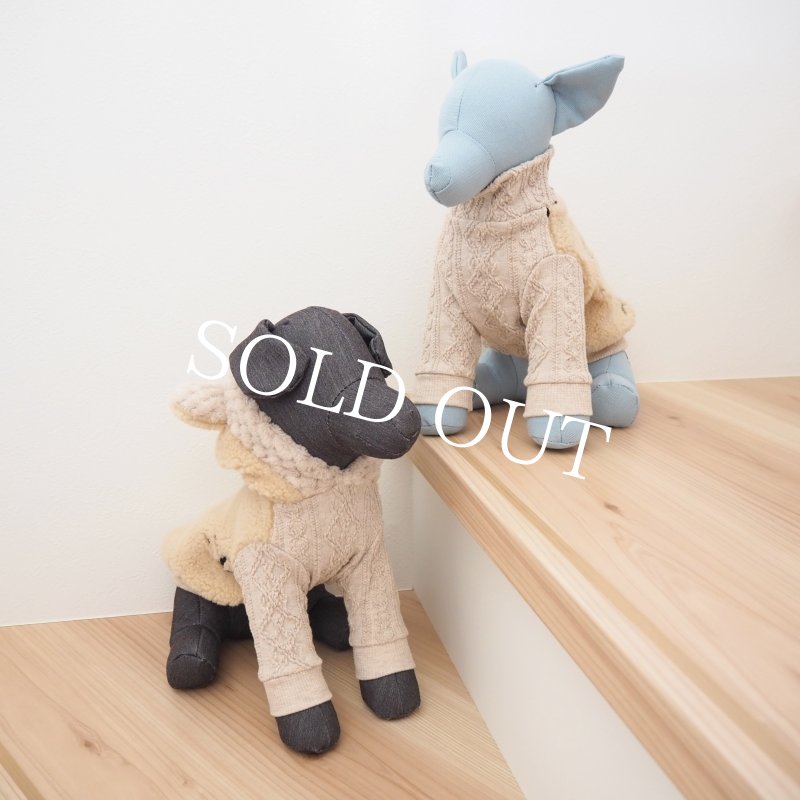 画像18: 刺繍リボンボアハイネック：ビスケットベージュ【名入れ無料】 (18)