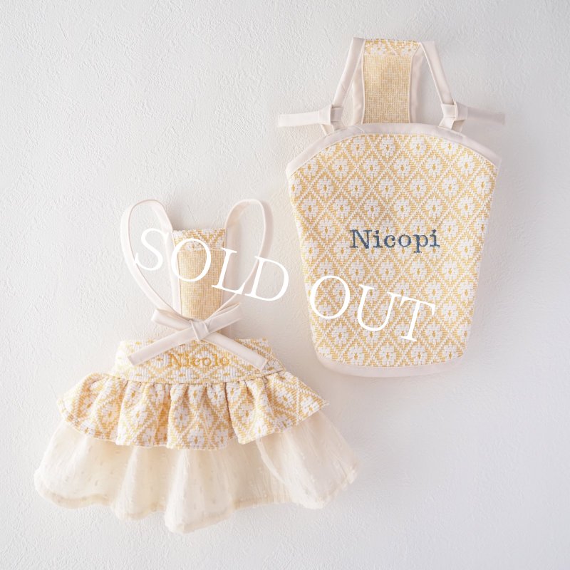 画像12: フルールトレリスストラップトップス：ミモザイエロー【名入れ無料】 (12)