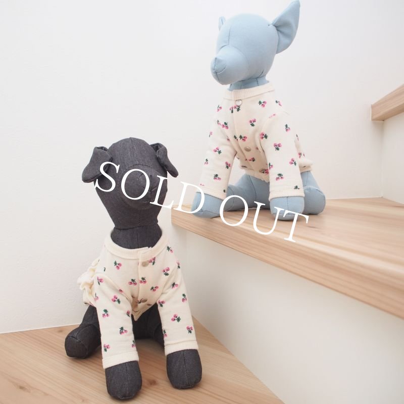 画像11: frill & peach cherry 前開きカットソー＊カーディガン【名入れ無料】半袖/袖無しへの変更可◎ (11)