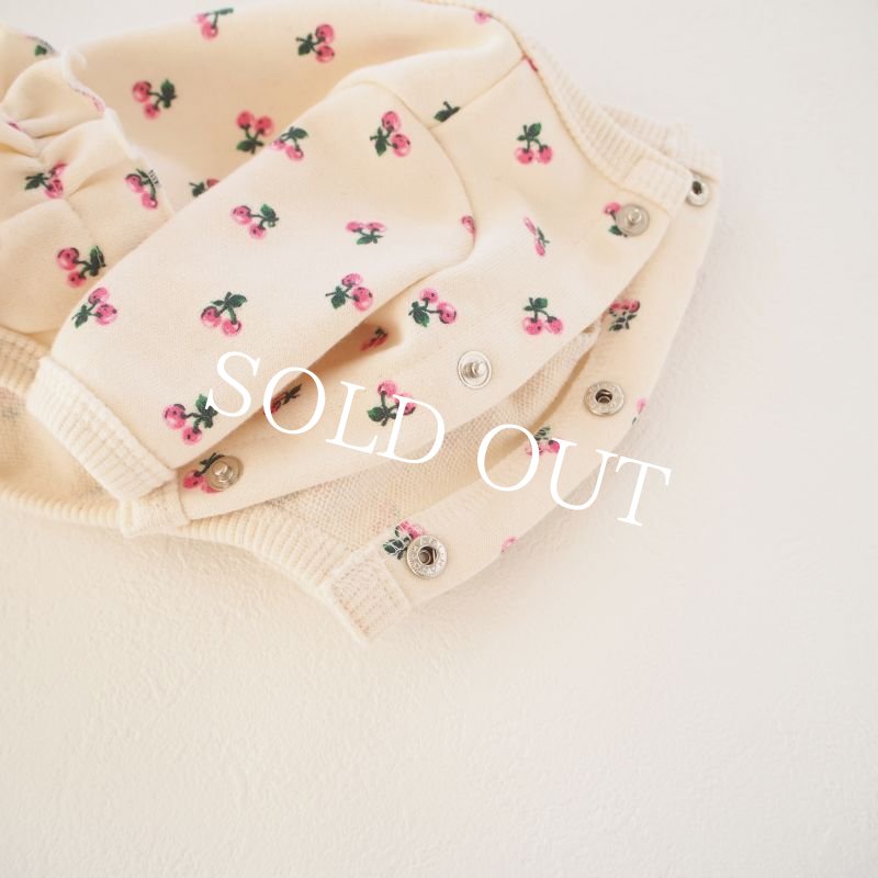 画像4: frill & peach cherry 前開きカットソー＊カーディガン【名入れ無料】半袖/袖無しへの変更可◎ (4)