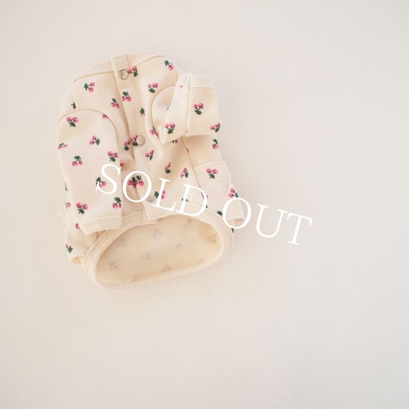 画像8: frill & peach cherry 前開きカットソー＊カーディガン【名入れ無料】半袖/袖無しへの変更可◎ (8)