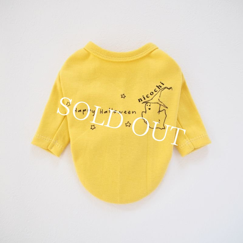 画像1: Happy HalloweenロンTee：yellow【名入れ無料】半袖/袖無しへの変更可◎ (1)