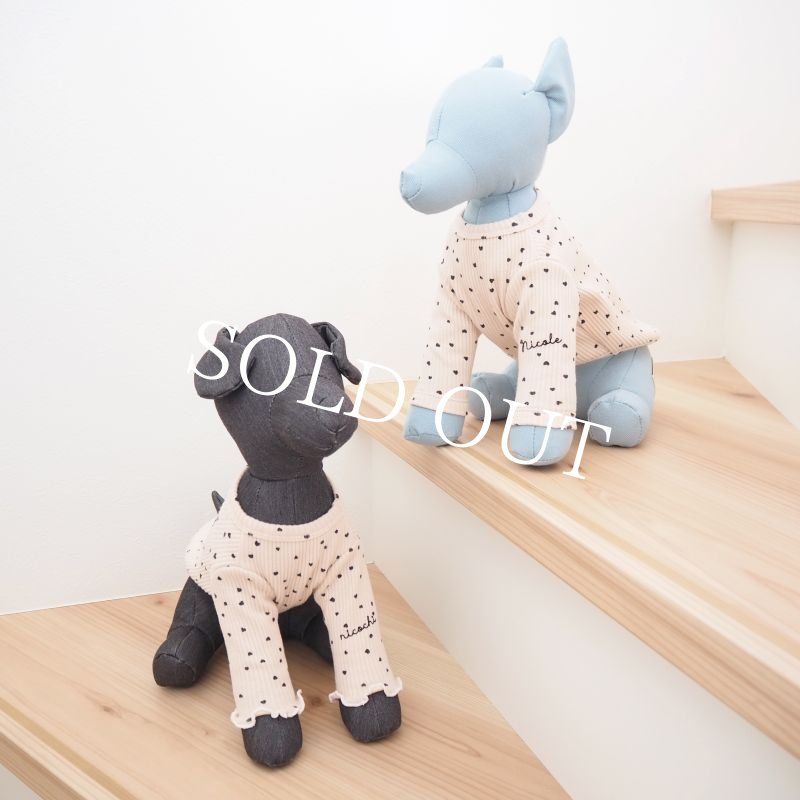 画像16: ハートドットロンTee：baby pink beige【名入れ無料】半袖/袖無しへの変更可◎ (16)