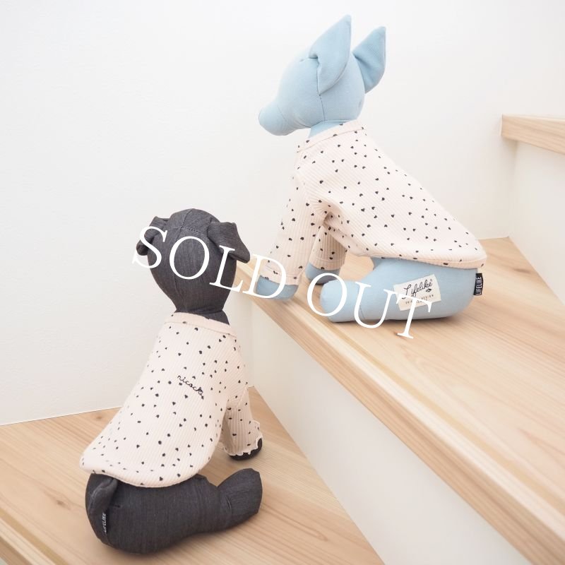 画像17: ハートドットロンTee：baby pink beige【名入れ無料】半袖/袖無しへの変更可◎ (17)