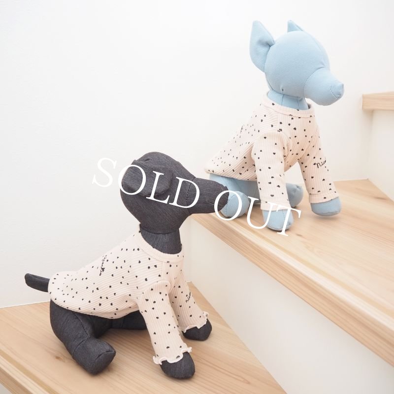 画像18: ハートドットロンTee：baby pink beige【名入れ無料】半袖/袖無しへの変更可◎ (18)