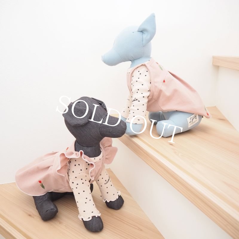 画像20: ハートドットロンTee：baby pink beige【名入れ無料】半袖/袖無しへの変更可◎ (20)