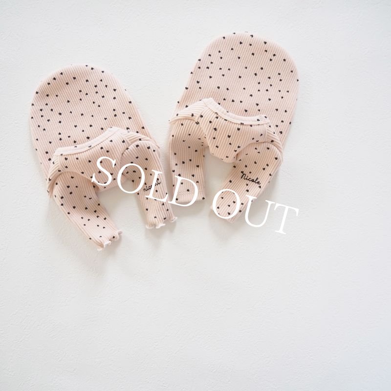 画像8: ハートドットロンTee：baby pink beige【名入れ無料】半袖/袖無しへの変更可◎ (8)