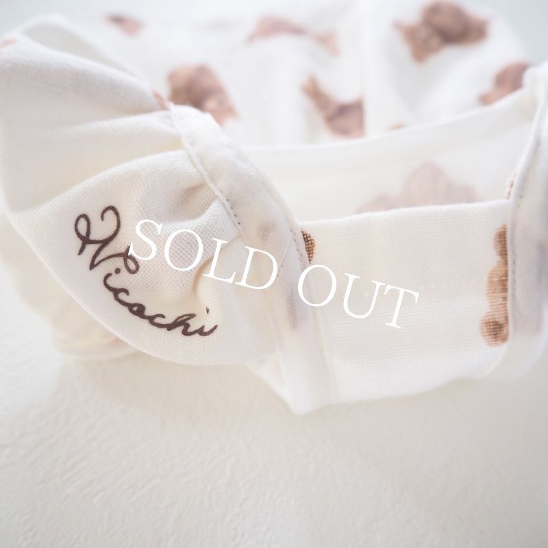 画像5: くまさんのフリルエプロンワンピース【名入れ無料】 (5)