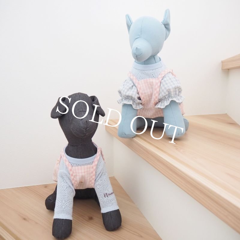 画像12: キャミタックシャツ：ピンクギンガムチェック：さくらんぼ刺繍【名入れ無料】 (12)