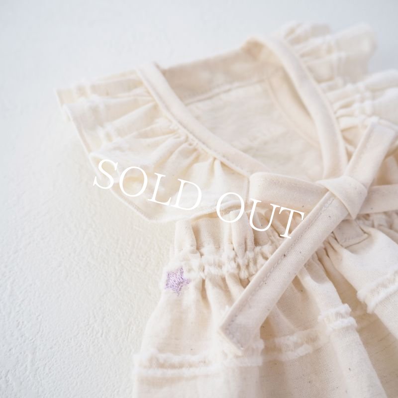 画像4: ハロウィン星の刺繍：もこもこボーダーワンピース【名入れ無料】 (4)