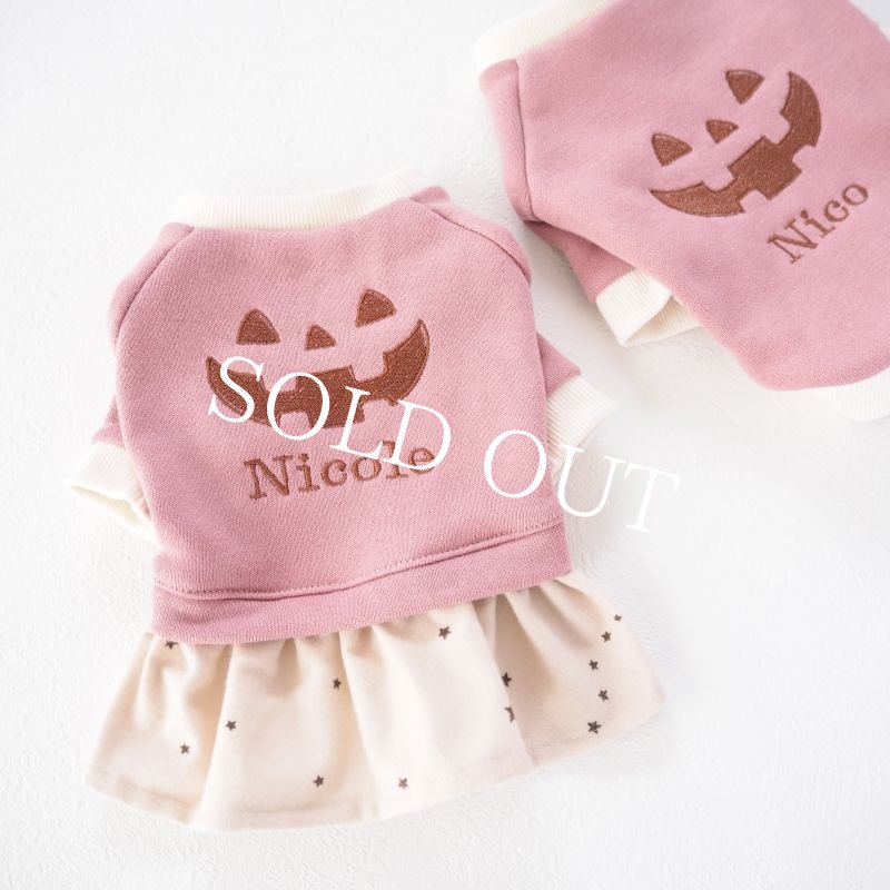 画像6: ベイクドピンクのハロウィンワンピース【名入れ無料】半袖への変更可◎ (6)