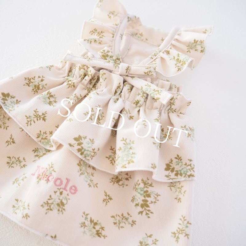 画像2: フルーロンコーデュロイ：フリルフリルワンピース【名入れ無料】 (2)