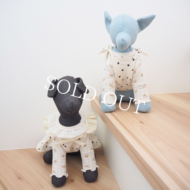 画像26: 【予約販売】5月下旬頃発送目安【完全受注】little heartフリルエプロンドレス：black【名入れ無料】 (26)