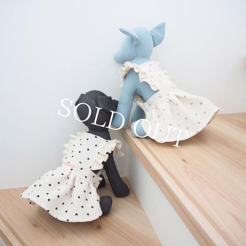 画像24: 【予約販売】5月下旬頃発送目安【完全受注】little heartフリルエプロンドレス：black【名入れ無料】 (24)