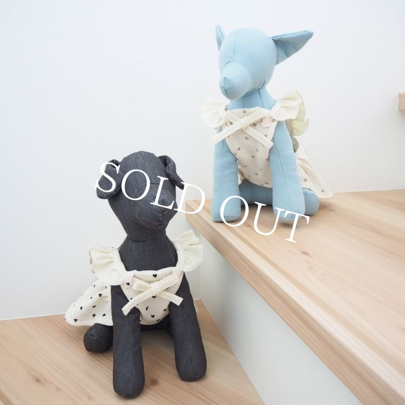 画像23: 【予約販売】5月下旬頃発送目安【完全受注】little heartフリルエプロンドレス：black【名入れ無料】 (23)