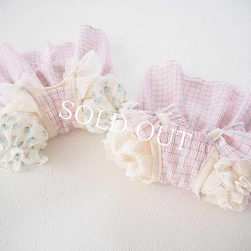 画像12: summer pop：ピーチピンクのフリルリボンドレス【名入れ無料】 (12)