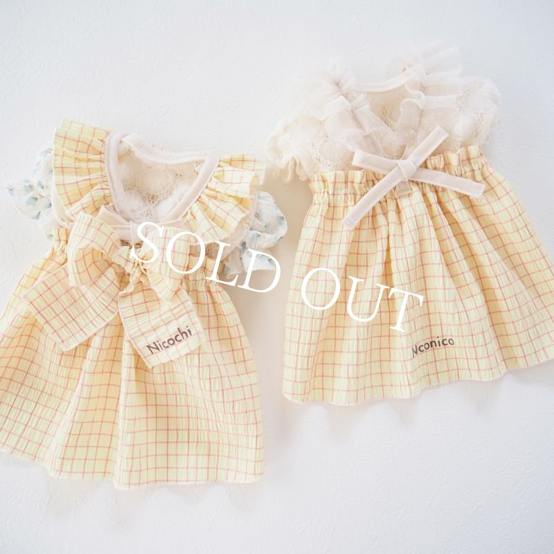 画像16: シアーレースパフスリーブTee：blue flower【名入れ無料】 (16)