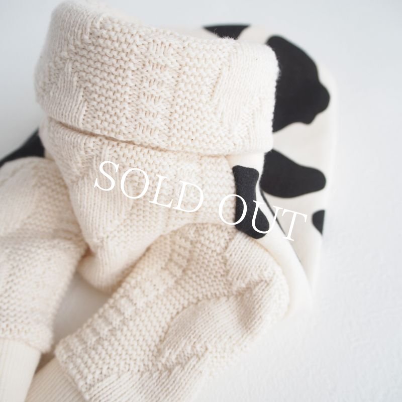 画像8: も〜も〜アランニットハイネック：black*いつものうしさん【名入れ無料】半袖/袖無しへの変更可◎ (8)