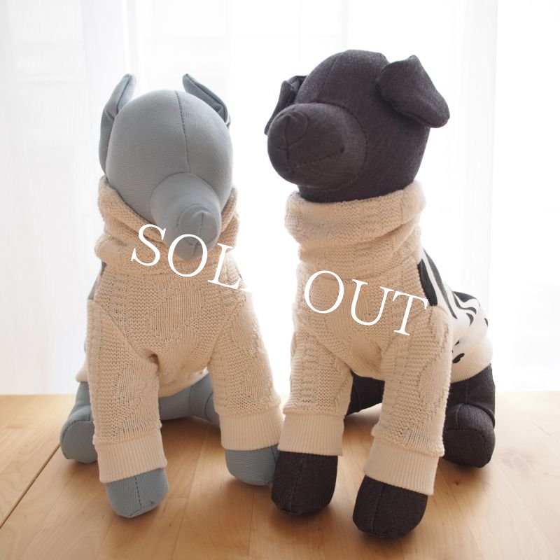 画像12: も〜も〜アランニットハイネック：black*いつものうしさん【名入れ無料】半袖/袖無しへの変更可◎ (12)