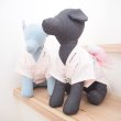 画像15: Doll up! yukata Dog：貝の口結びtype：刺繍チューリップ淡色pink【名入れ無料】(品番A2) (15)